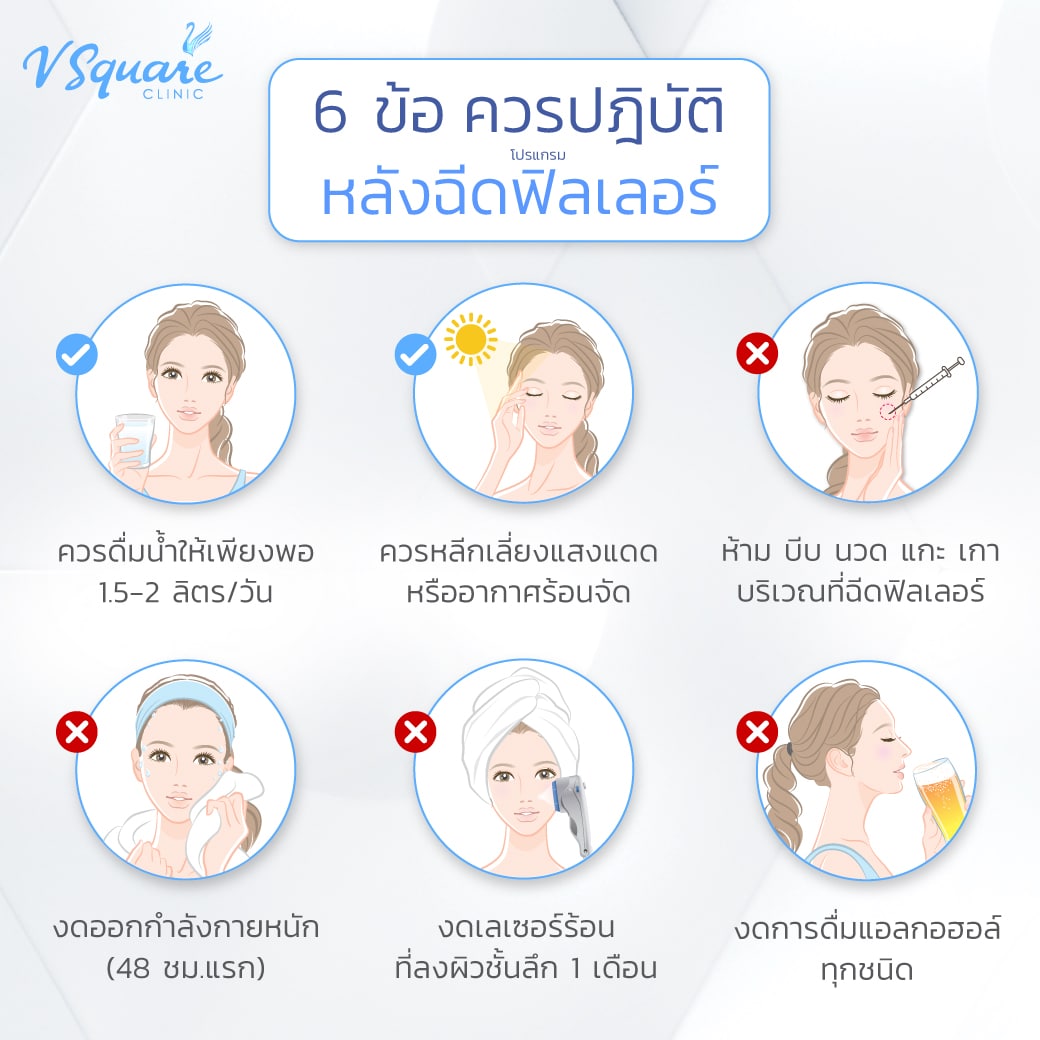 การดูแลหลังฉีด skinvive