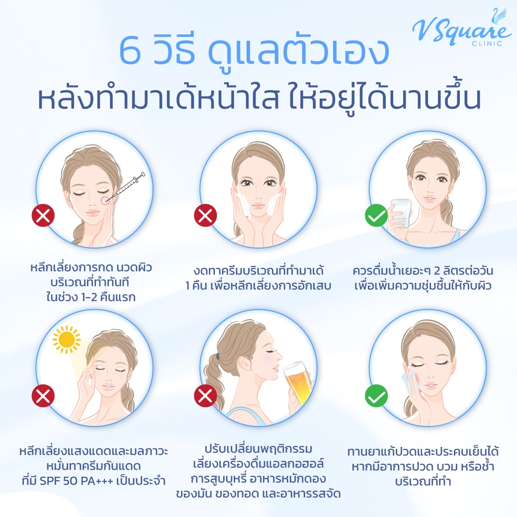 ดูแลตัวเองหลังฉีดเมโสหน้าใส ให้เห็นผล